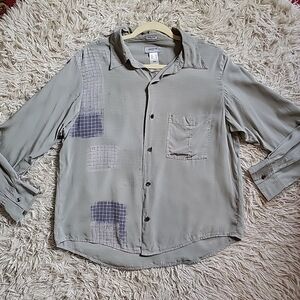 Vintage Claiborne Luxe 100% Silk Women's Button Up Long Sleeve Shirt Blouse Top